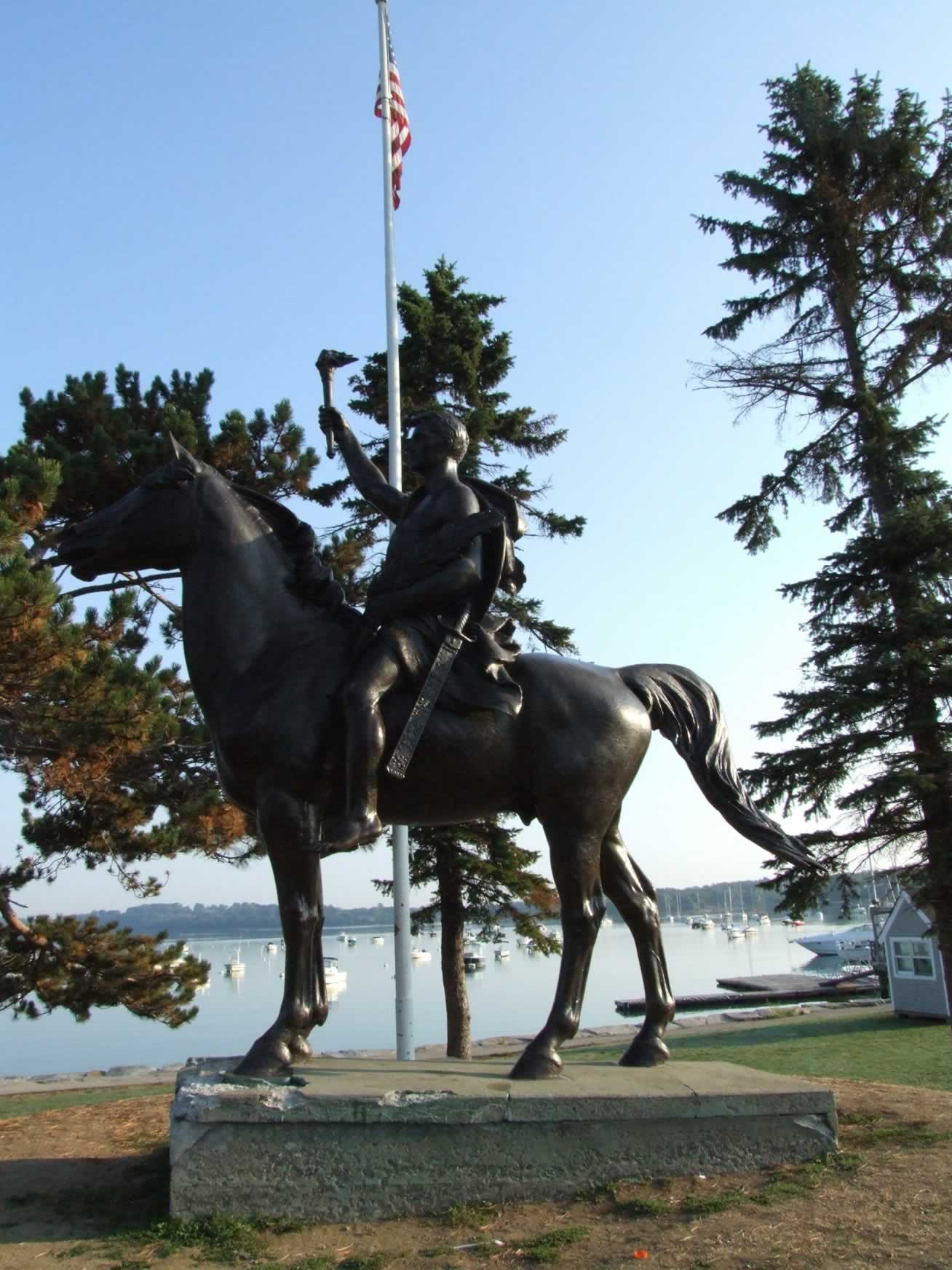 Statue at Hingham Harbor